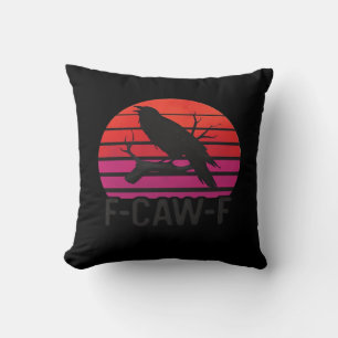 F-Caw-F Lustige Krähe Klassisch Minimal Sauber Kissen