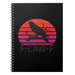 F-Caw-F Lustige Krähe Klassisch Minimal Sauber Notizblock