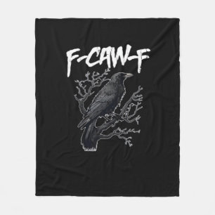 F-Caw-F Lustige Krähe Minimal Sauber Fleecedecke