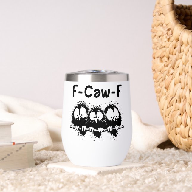 F-Caw-F Lustige Vogel-Zitate-Geschenke  (Wohnzimmer (gedreht))
