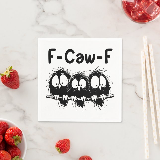 F-Caw-F Lustige Vogel-Zitate-Geschenke  Serviette (Beispiel)
