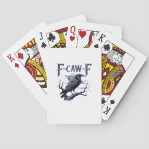 F-Caw-F Lustiger Gothic-Rabe Halloween Spielkarten