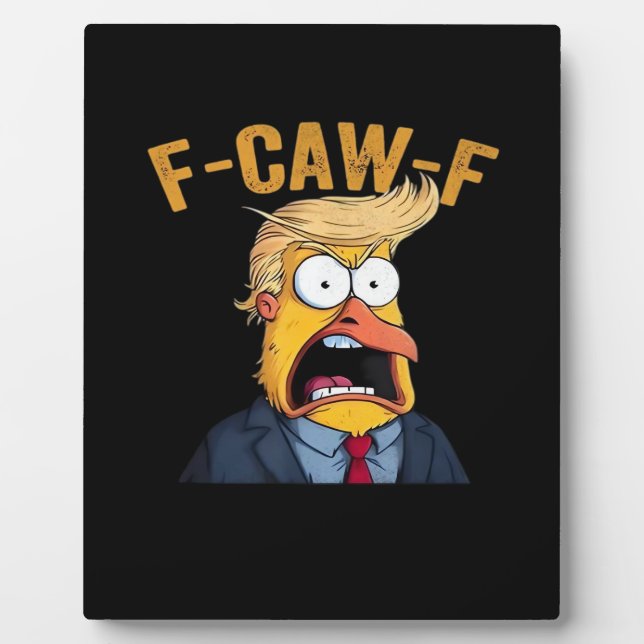 F-Caw-F Lustiger Hahn Klassiker Fotoplatte (Vorderseite)