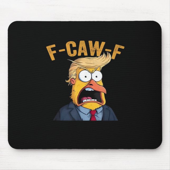 F-Caw-F Lustiger Hahn Klassiker Mousepad (Vorne)