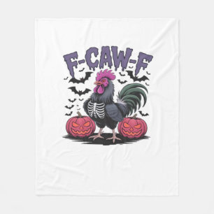 F-Caw-F Lustiger Hahn Klassisches Retro-Grafik Fleecedecke