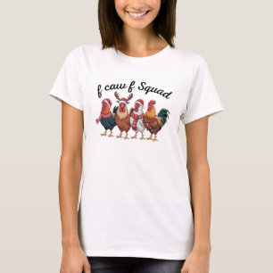 F-CAW-F Lustiger Hahn-Meme Hühnerfarm-Humor De T-Shirt