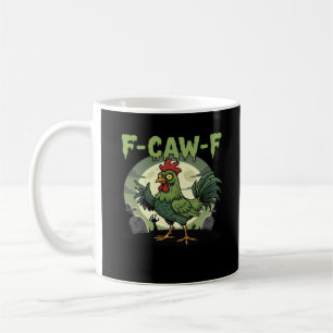 F Caw F Lustiger Halloween-Huhn Vintage Klassiker Kaffeetasse