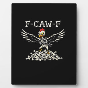F Caw F Lustiger Hühner-Halloween Cooler Einzigart Fotoplatte