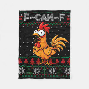 F-caw-f Lustiger Hühner Humor Zitat Weihnachten Hä Fleecedecke