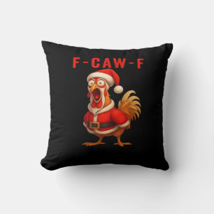 F-Caw-F Lustiger Hühner-Weihnachten Essential Kissen