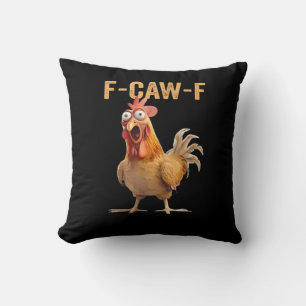 F Caw F Lustiger Hühnerhumor Hahn Meme Klassiker Kissen