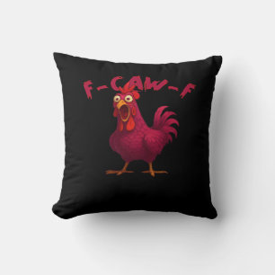 F Caw F Lustiger Hühnerhumor Kreativer Casual-Stil Kissen