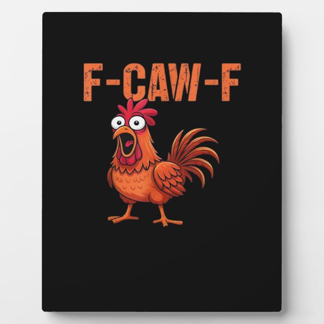 F Caw F Lustiger Klassischer Hähnchen-Trendstyle Fotoplatte (Vorderseite)