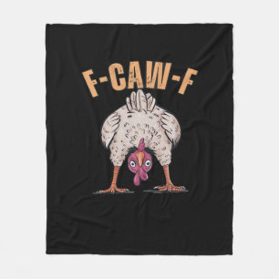 F Caw F Lustiger Klassischer Retro-Hühnchen-Stil Fleecedecke