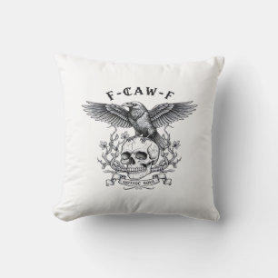 F-Caw-F Lustiger Krähe Halloween Vintage Design Kissen