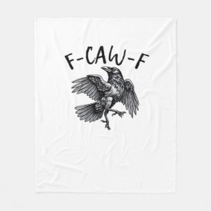 F Caw F Lustiger Krähe Vintage-Grafik Fleecedecke