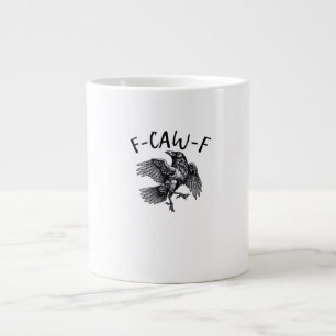 F Caw F Lustiger Krähe Vintage-Grafik Jumbo-Tasse