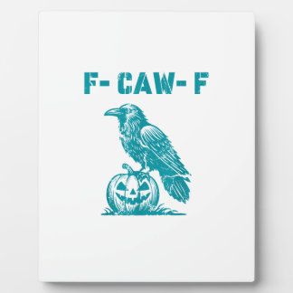 F-Caw-F Lustiger Rabe Gothic-Krähe Retro-Klassiker Fotoplatte