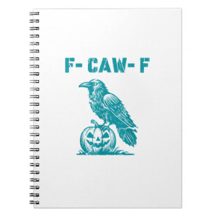 F-Caw-F Lustiger Rabe Gothic-Krähe Retro-Klassiker Notizblock