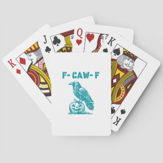 F-Caw-F Lustiger Rabe Gothic-Krähe Retro-Klassiker Spielkarten