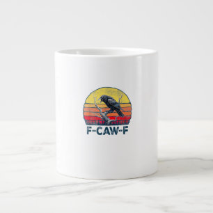 F-Caw-F Lustiger Rabe Vintage-Gothischer Vogel-Wor Jumbo-Tasse