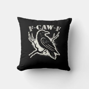 F-Caw-F Lustiger Rabe Vintage-Krähe Sarkastischer  Kissen