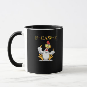 F-Caw-F Lustiger Retro-Hahn Klassiker Tasse