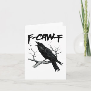 F Caw F Lustiger Schwarzer Rabe F-Caw-F Schwarzer Karte