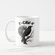 F-Caw-F Lustiger Schwarzer Vogel Mond Gothic Erwac