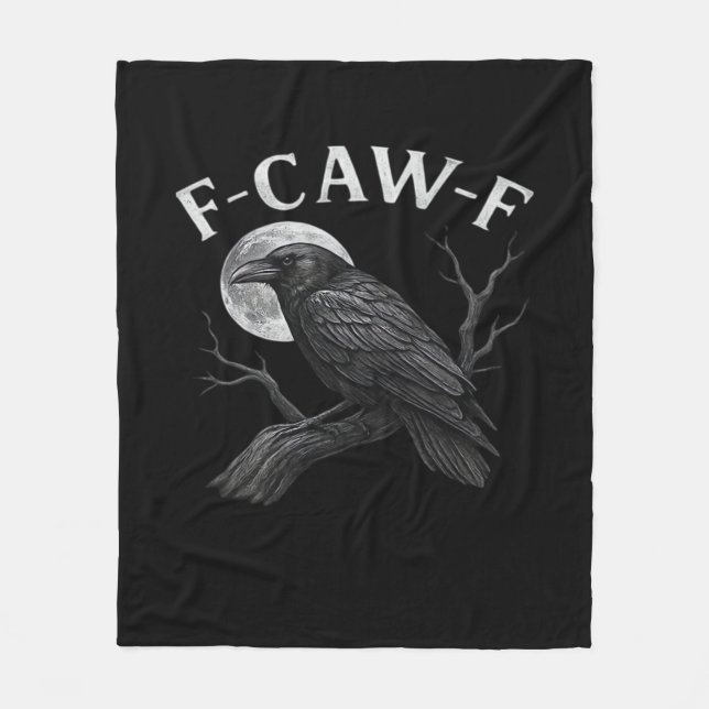 F-Caw-F Lustiger Spruch Fleecedecke (Vorderseite)