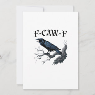 F-Caw-F Lustiger Vogel Krähe Feiertagskarte