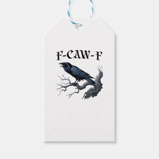 F-Caw-F Lustiger Vogel Krähe Geschenkanhänger (Vorderseite)