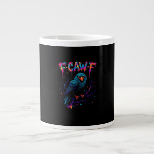 F Caw F Lustiger Vogel Krähe Rabe Wortspielwitz Sp Jumbo-Tasse