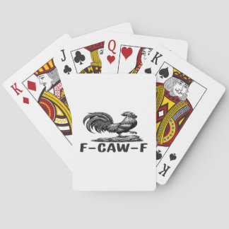 F-Caw-F Lustiger Wortwitz-Zitat-Aufkleber Spielkarten