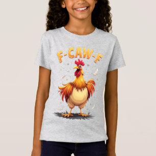 F-CAW-F Lustiges Huhn Hahn Grafikdesign T-Shirt