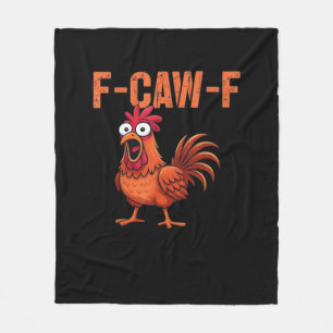 F-Caw-F Lustiges Huhn Klassischer Trendstil Fleecedecke