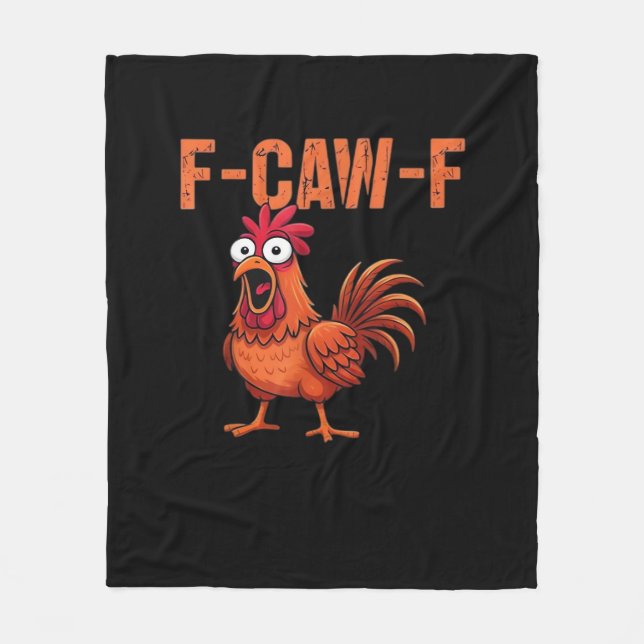 F-Caw-F Lustiges Huhn Klassischer Trendstil Fleecedecke (Vorderseite)