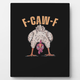 F-Caw-F Lustiges Huhn Klassisches Vintage-Grafik Fotoplatte