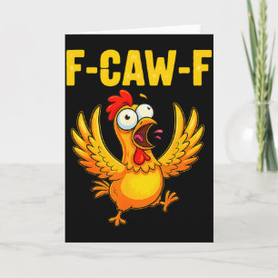 F-caw-f Lustiges Huhn – Verrückte Bauernhof-Tier-H Karte
