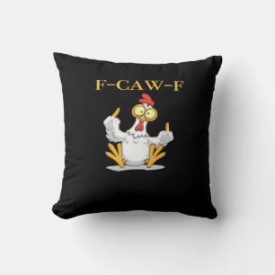 F-Caw-F Lustiges Retro-Huhn Klassiker Kissen