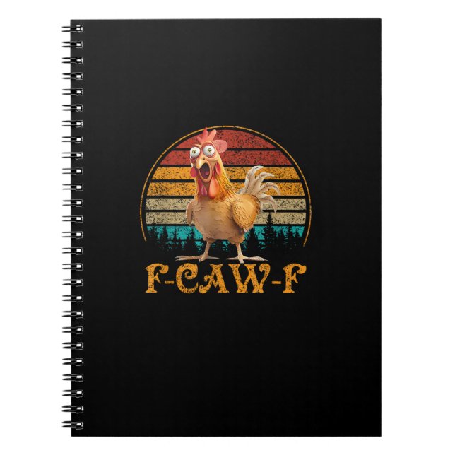 F-Caw-F Lustiges Zitat Hühner Meme F-Caw-F Notizblock (Vorderseite)