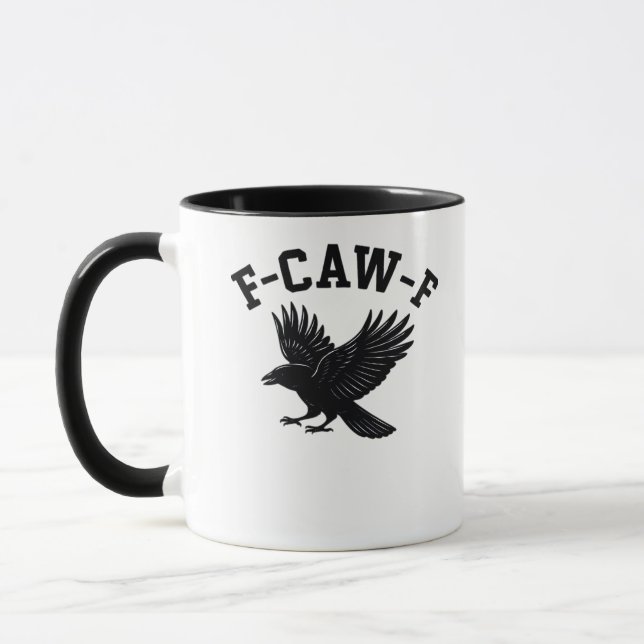 F-Caw-F Meme Funny Trendy Tasse (Links)