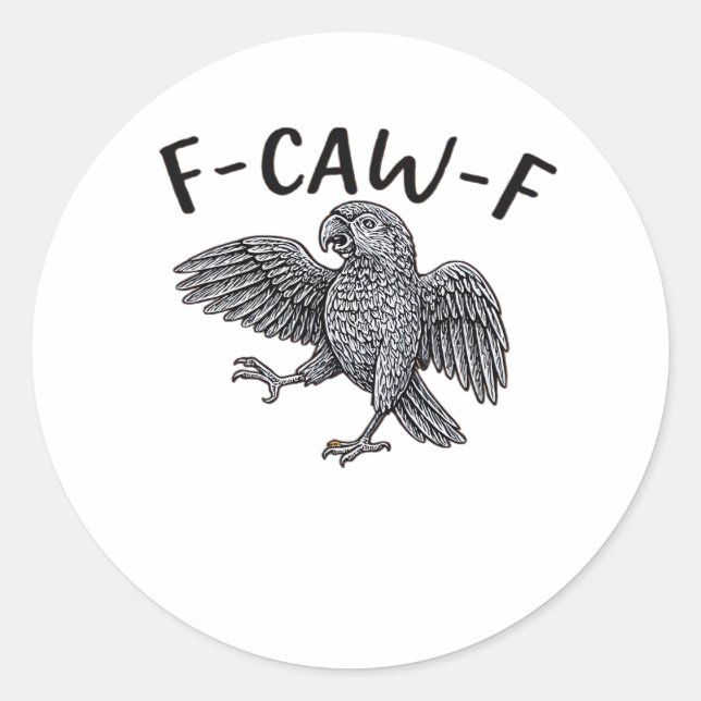 F Caw F Minimal Clean Design Runder Aufkleber (Vorderseite)