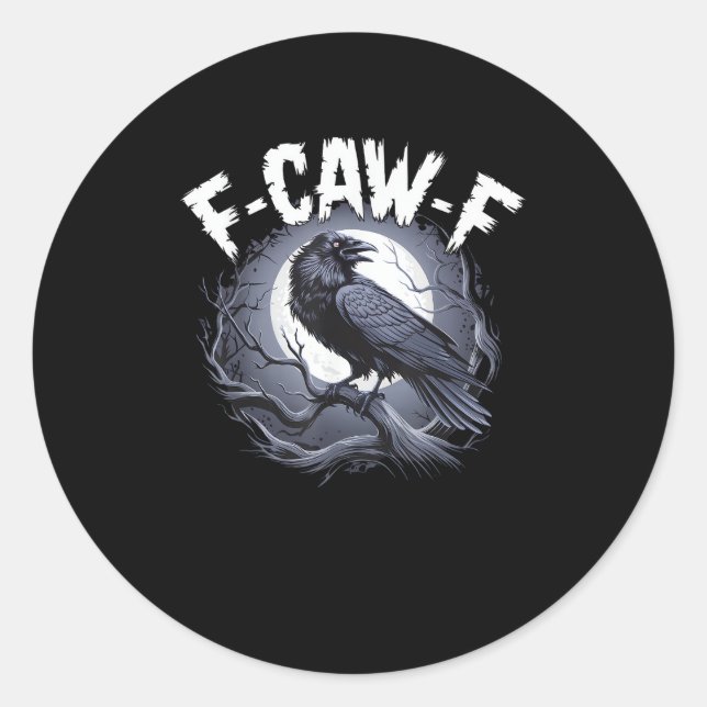 F-Caw-F Minimal Clean Runder Aufkleber (Vorderseite)