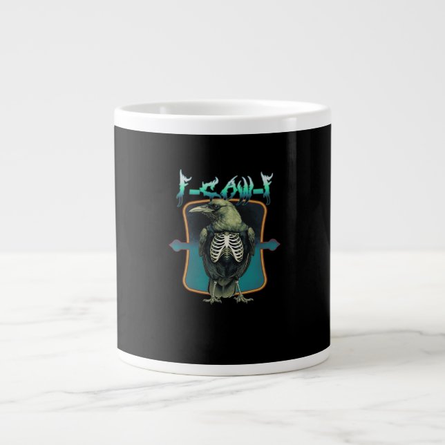 F-Caw-F Minimal Design Jumbo-Tasse (Vorderseite)