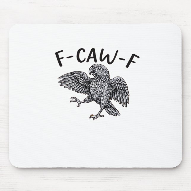 F Caw F Minimales Sauberes Design Mousepad (Vorne)