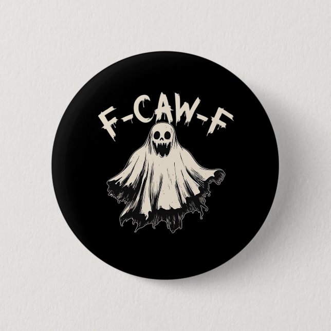 F Caw F Rabe Retro Klassischer Stil Button (Vorderseite)