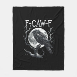 F-Caw-F Rabenmond Gothic Halloween Krähe Vogel Lie Fleecedecke