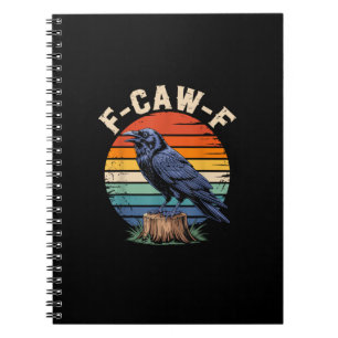 F-Caw-F Rabenmond gotischer Halloween-Rabe Vogel L Notizblock