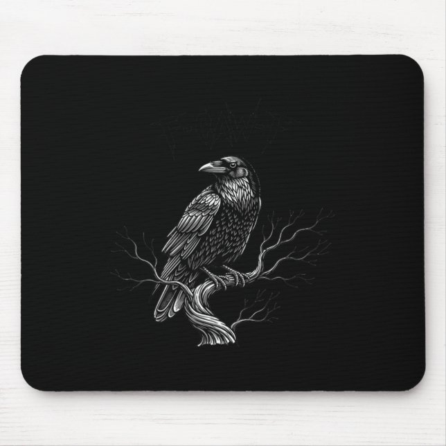 F-caw-f - Raven - Crow - Halloween-Kostümprämie Mousepad (Vorne)